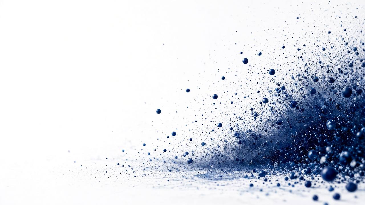 Abstract blue ink droplets – TIJ ink cartridges banner