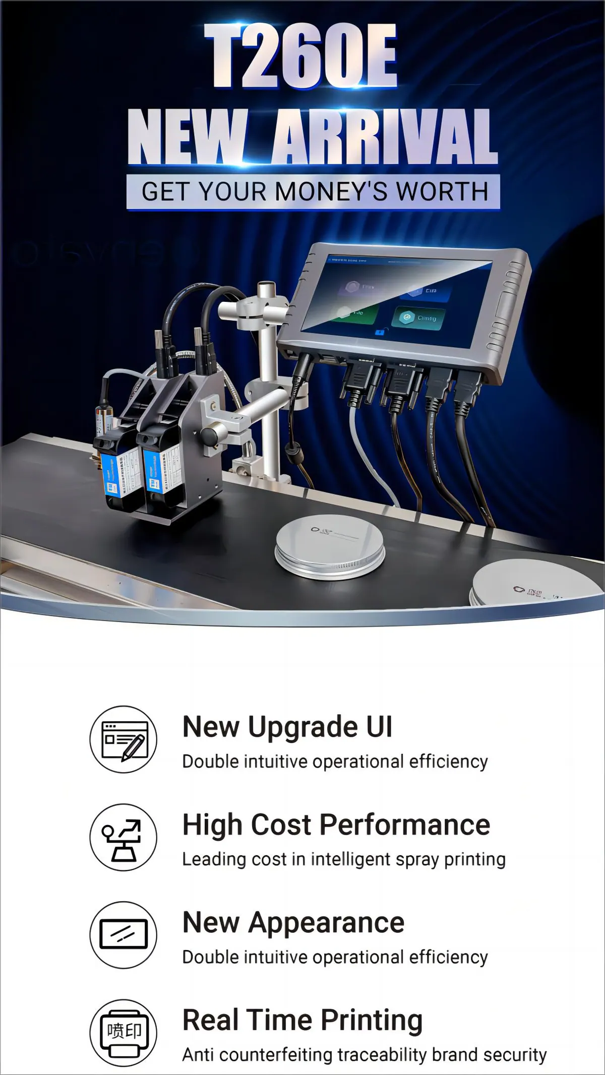 MF-T260E Touchable and Full-Screen Zoomable Thermal Inkjet Printer – detail image 1
