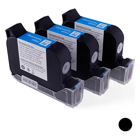 TIJ black solvent quick-drying ink cartridge – product photo